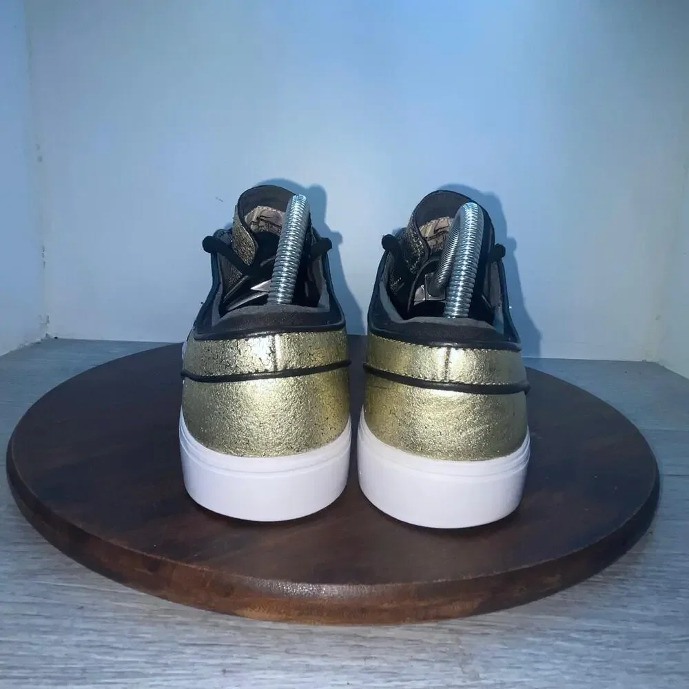 Nike SB Stefan Janoski Zoom Leather Metallic Gold Men's 9 Sneakers 616490-702